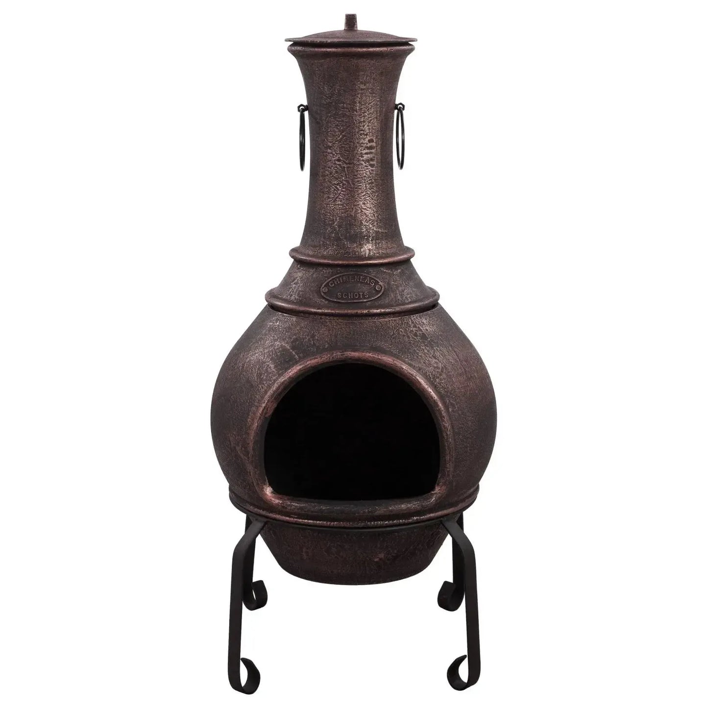 Argon Cast Iron Chiminea - Antique Copper