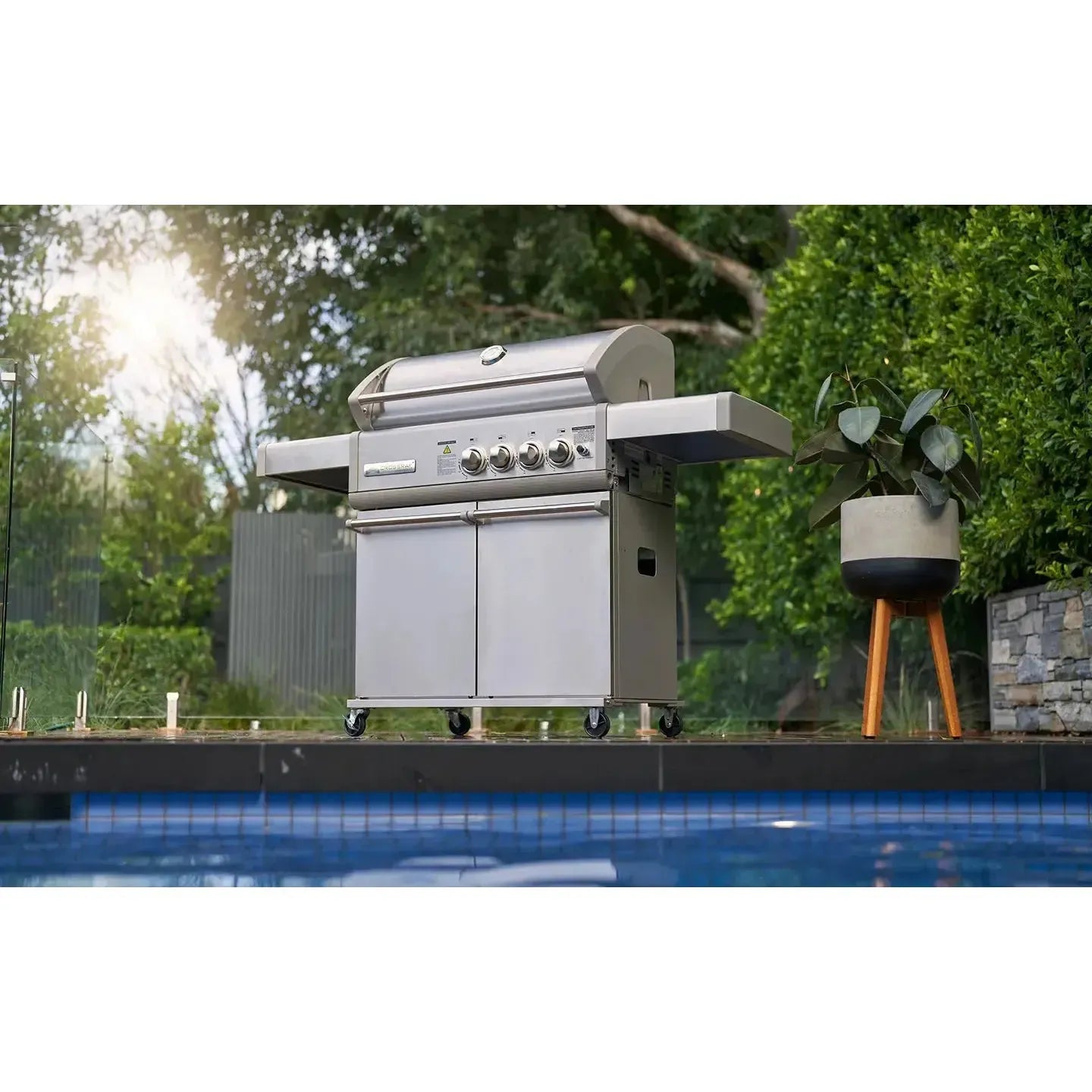 Crossray 4 Burner Gas BBQ with Trolley