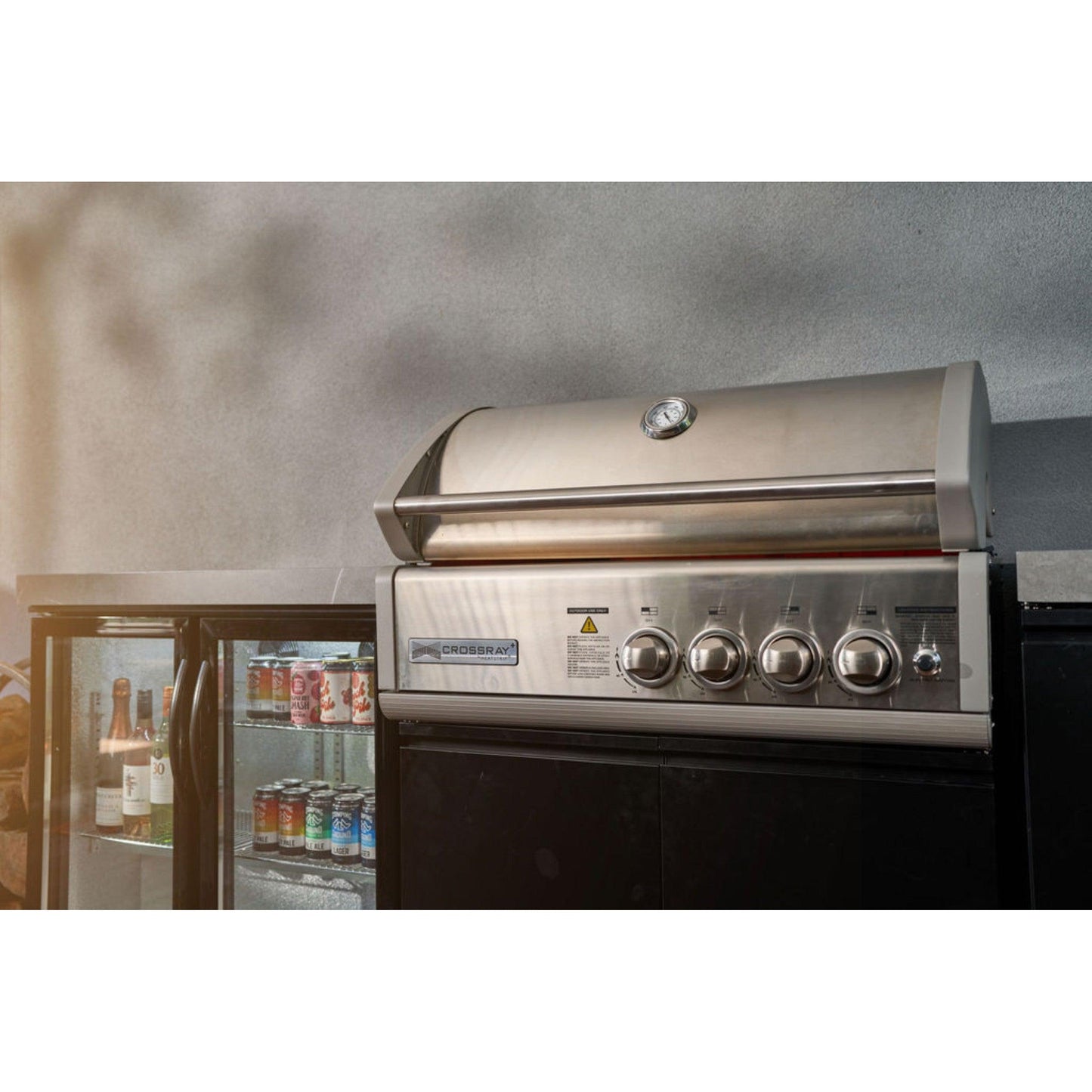 Crossray 4 Burner Gas Outdoor Kitchen Grey Bench