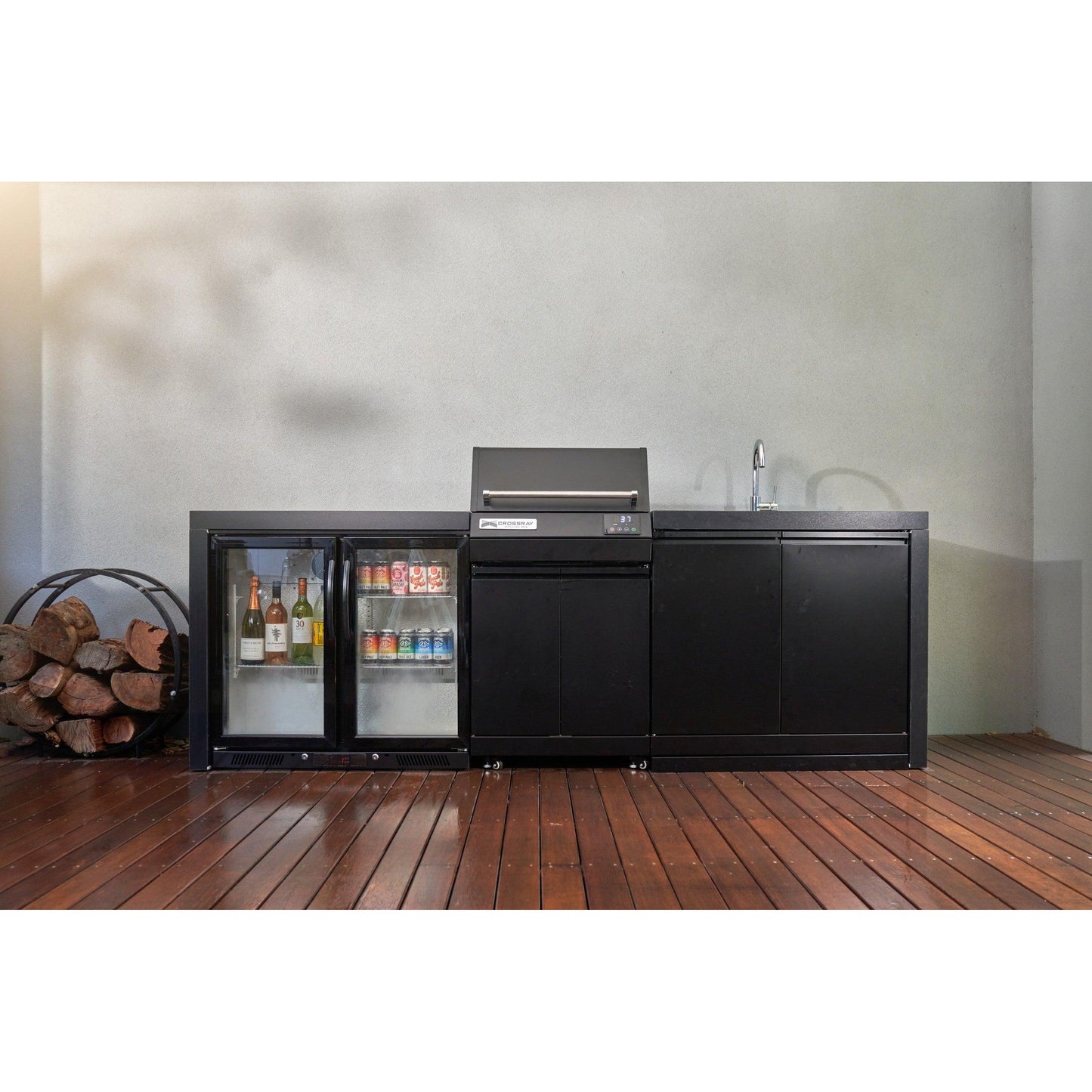 Crossray eXtreme Electric Outdoor Kitchen Black Bench