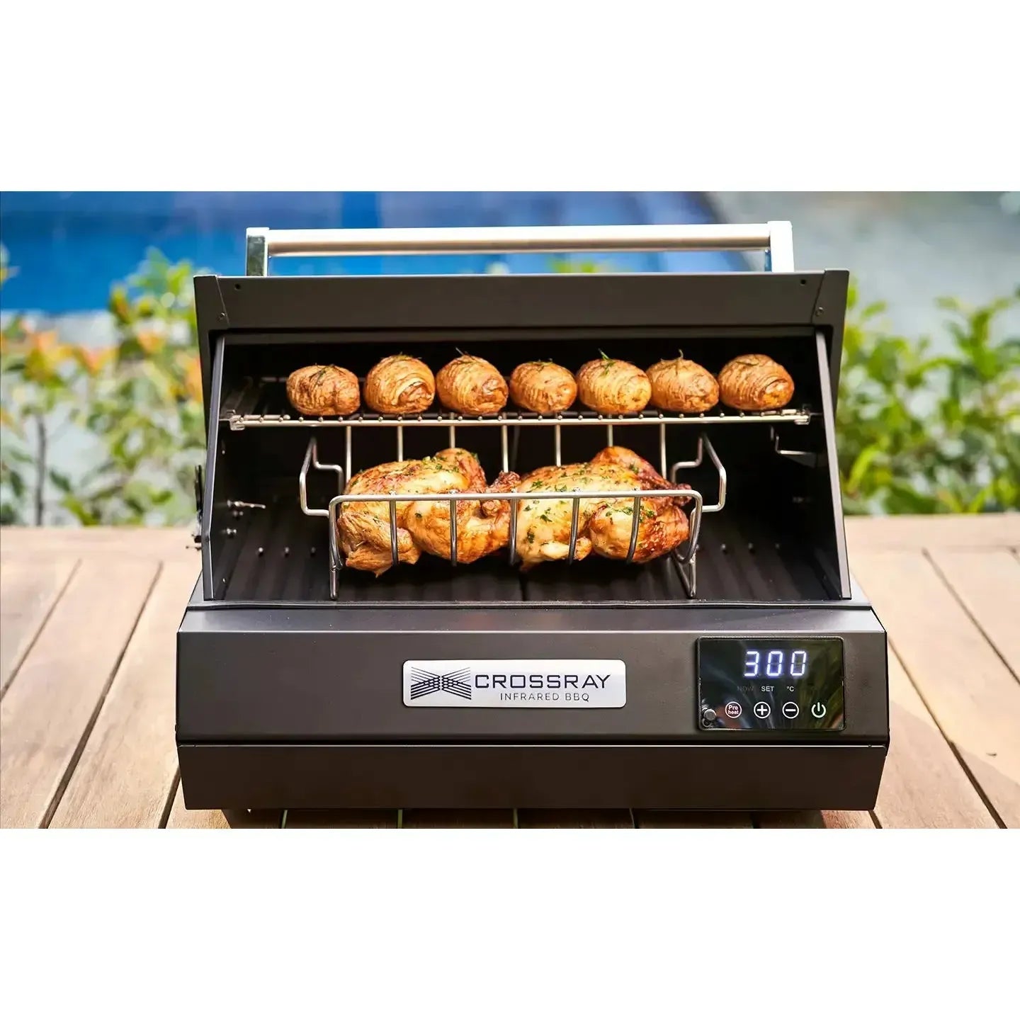 Crossray Portable eXtreme Infrared Electric BBQ with Trolley