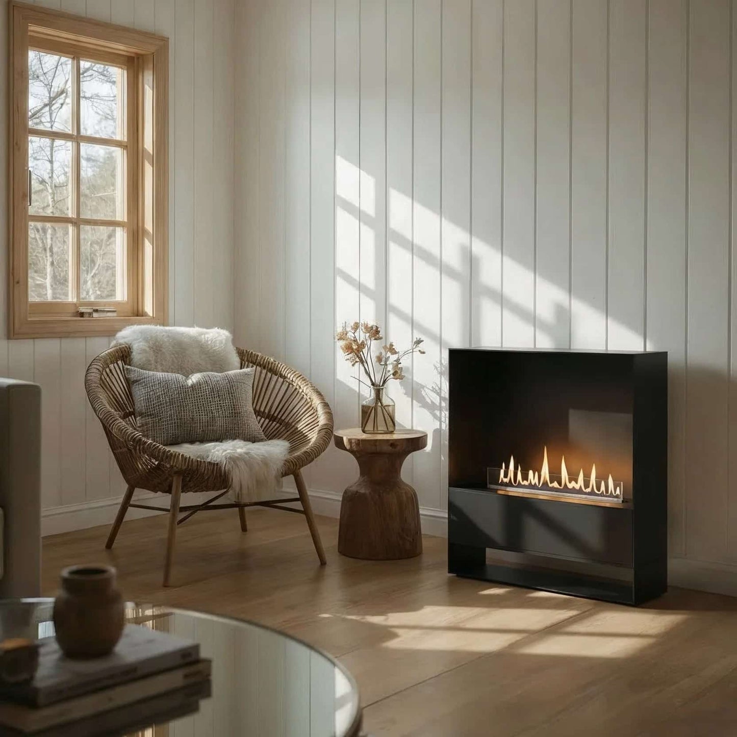 Decoflame Milan Freestanding F2 Ethanol Fireplace