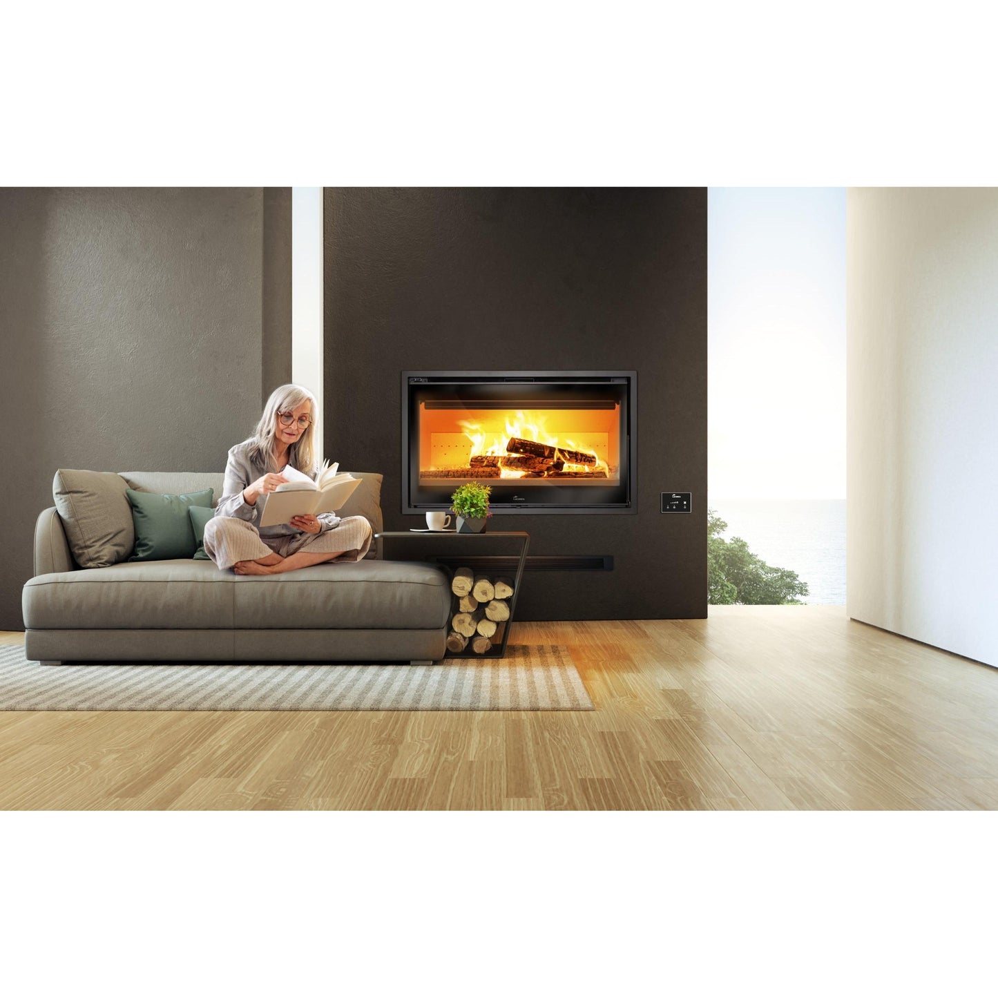 Lacunza Loire 1000 Inbuilt Wood Fireplace