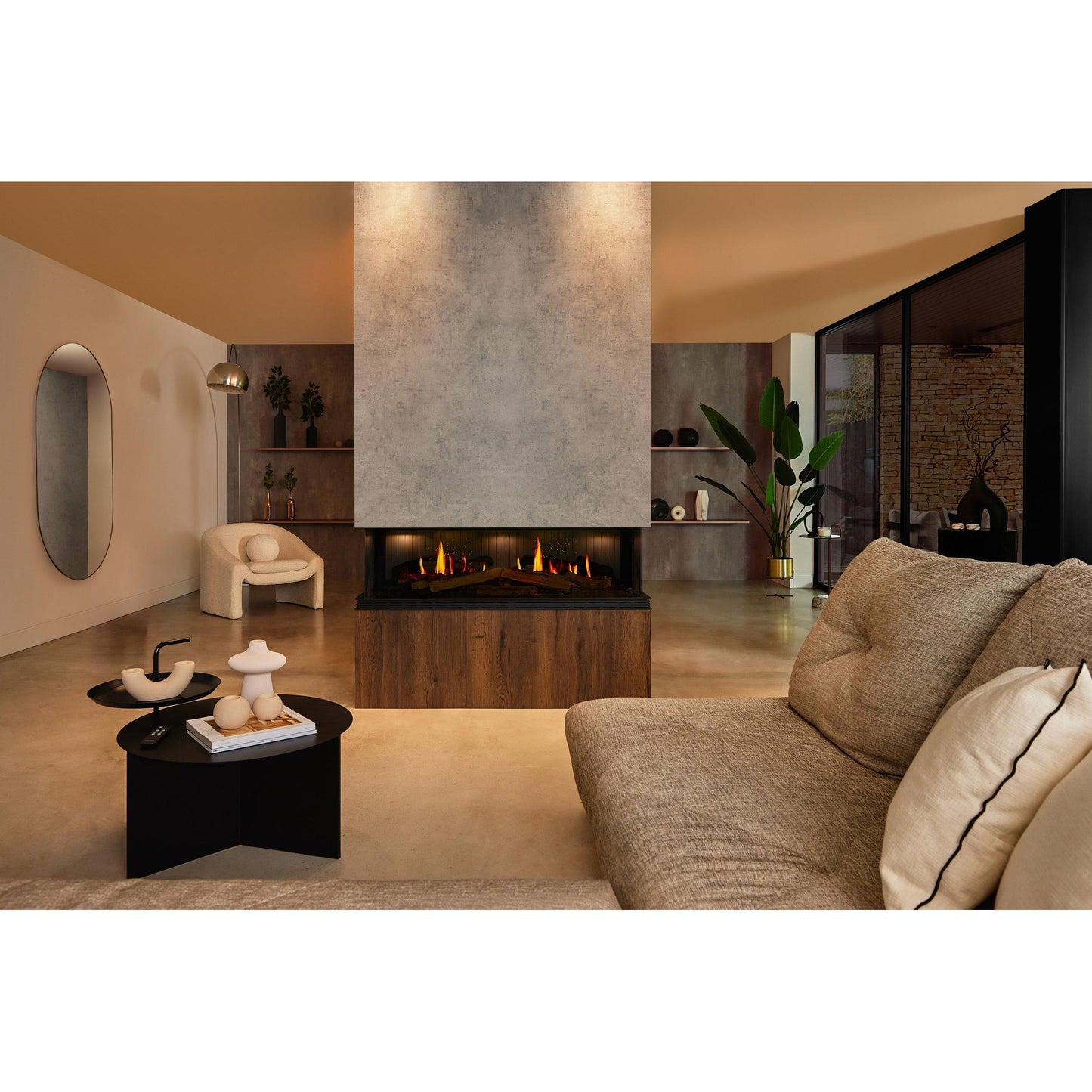 Real Flame Vista 700 Three Sided Electric Fireplace