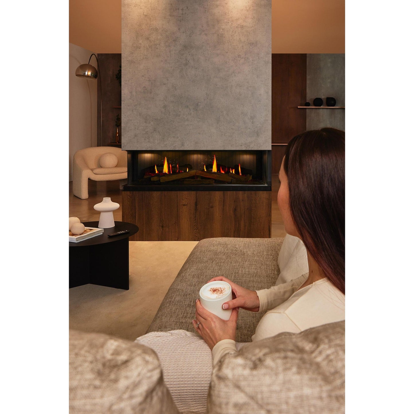 Real Flame Vista 700 Three Sided Electric Fireplace