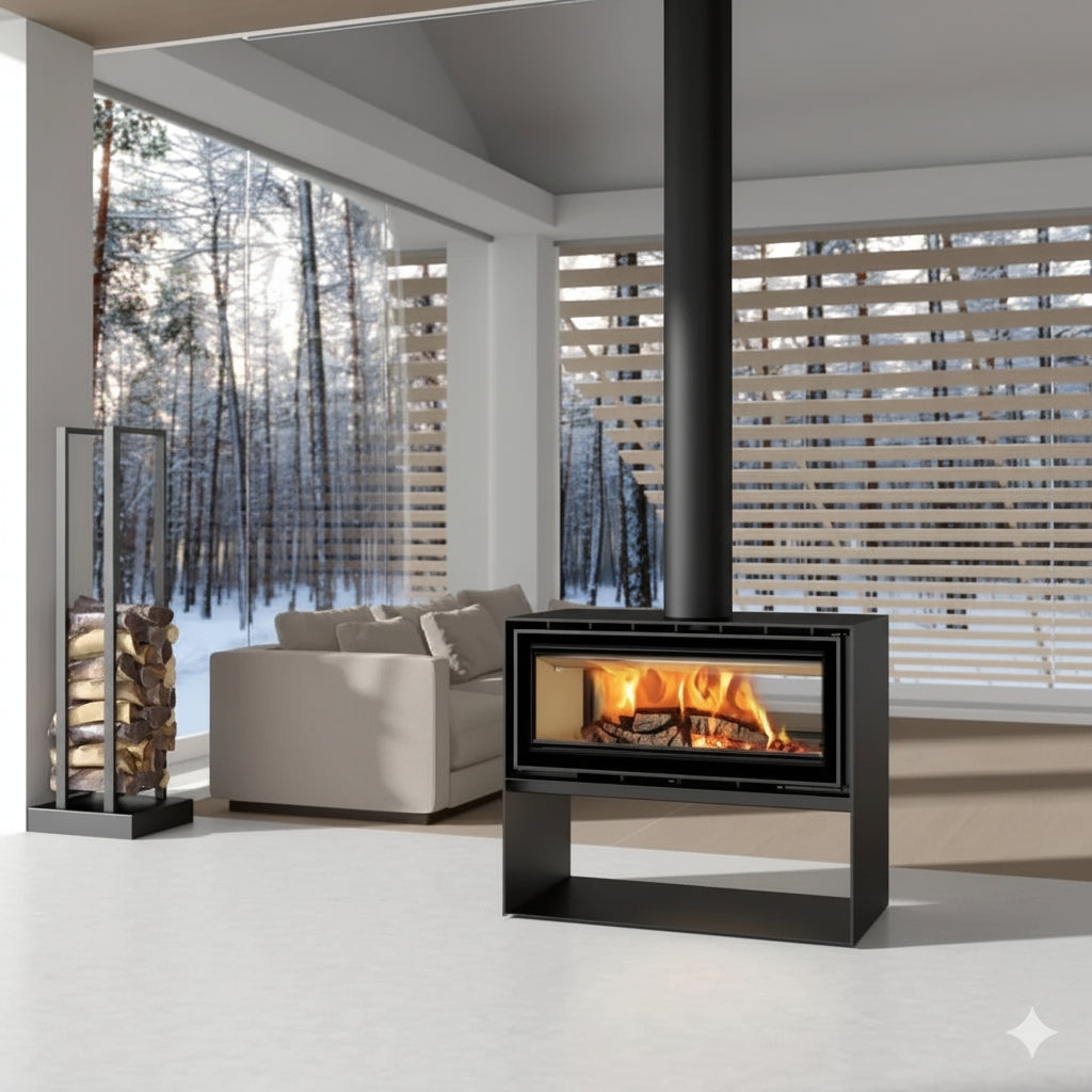 Double Sided Freestanding Wood Fireplaces