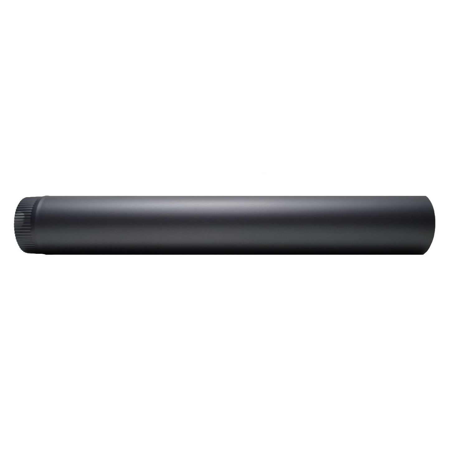 10" 1000mm Single Skin Flue Pipe, Black
