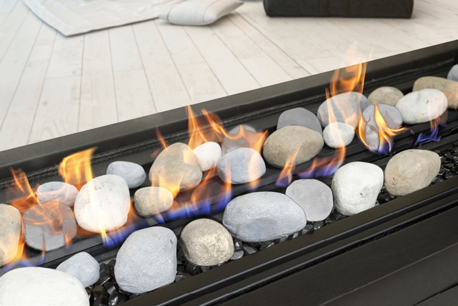 Real Flame Element 1200 Double Sided Gas Fireplace
