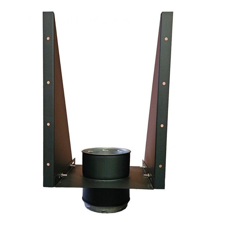 6" Tee-Wall Support - Black