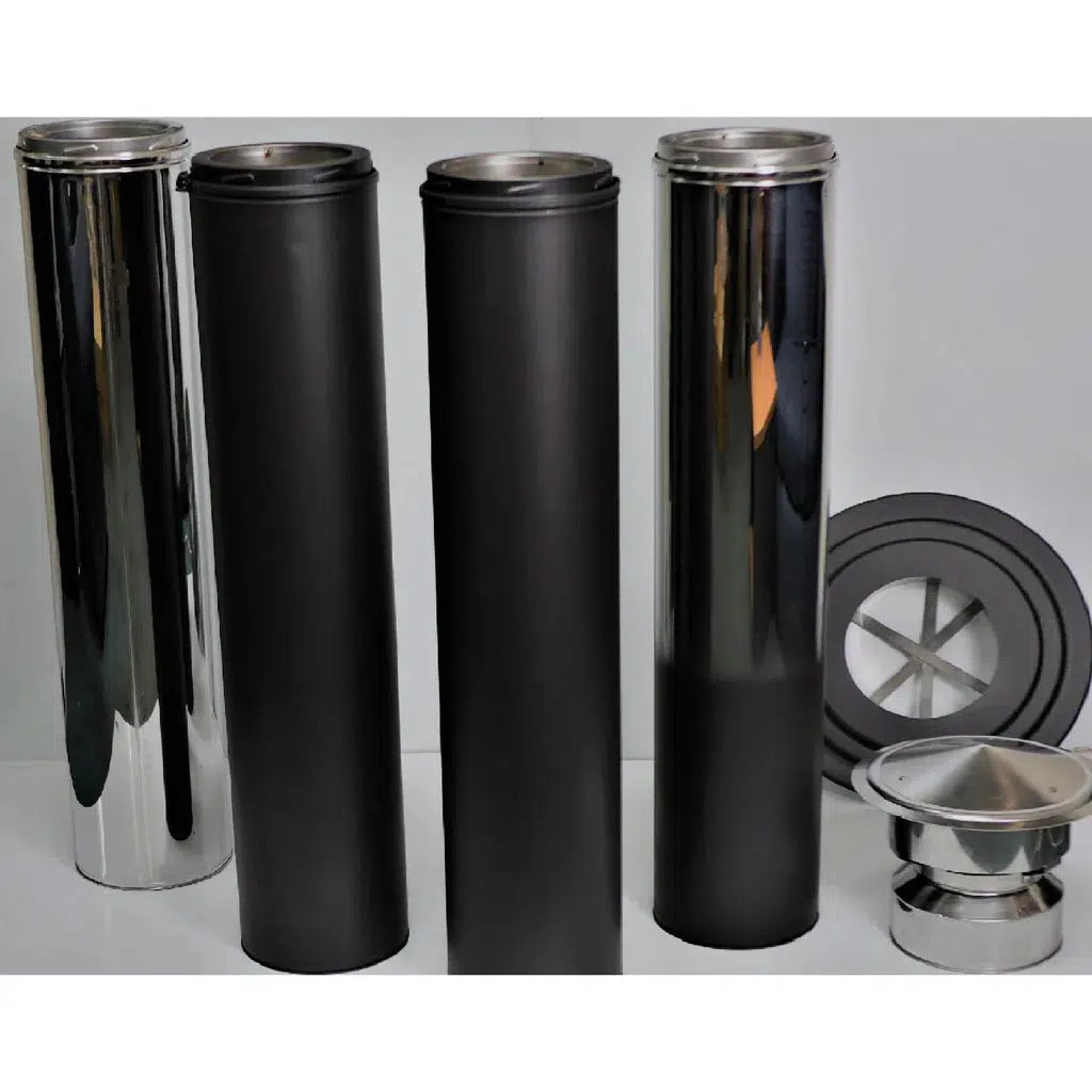 7" Fully Insulated 4m Flue Kit (Suits Freestanding Fireplaces)