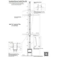 7" Two Story Floor Penetration Room Sealed Flue Kit Type 2