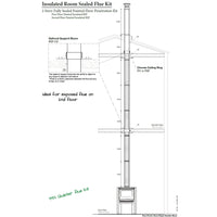 10" Two Story Floor Penetration Room Sealed Flue Kit Type 4