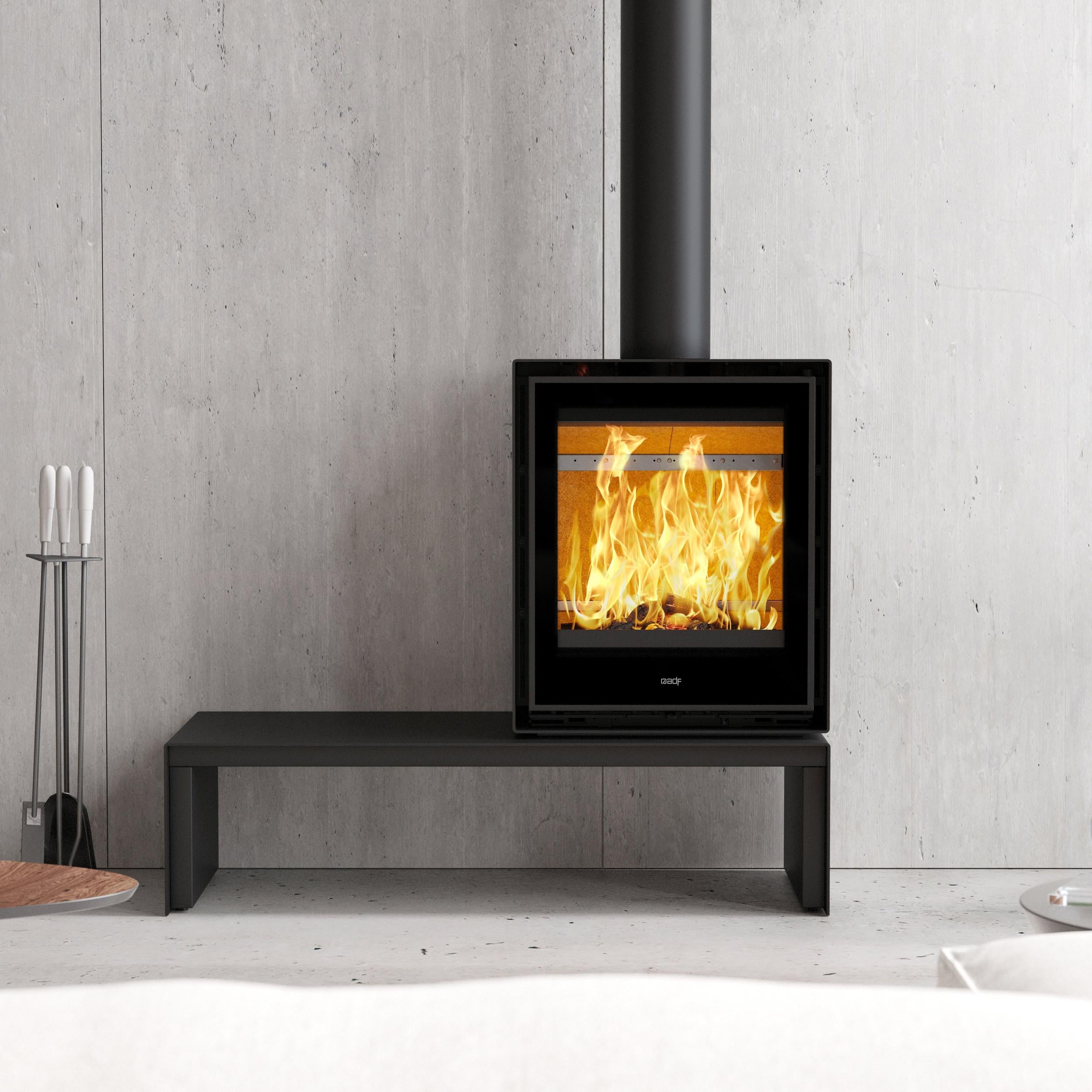 ADF Clare 60S VT B Freestanding Wood Fireplace
