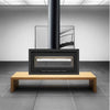 ADF Linea 100 Duo B Freestanding Wood Fireplace