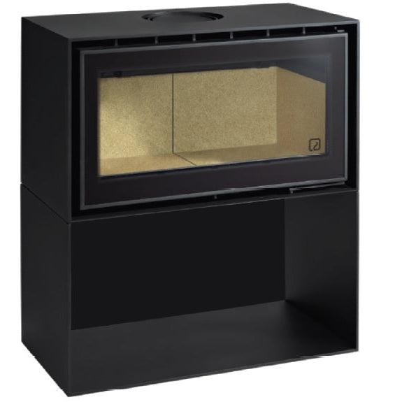 ADF Linea 100 L Freestanding Wood Fireplace inc Steel Base