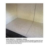 ADF Linea 100 L Freestanding Wood Fireplace inc Steel Base
