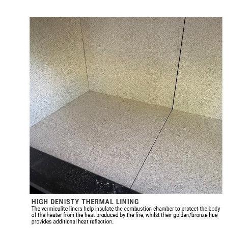 ADF Linea 100 L Freestanding Wood Fireplace inc Steel Base