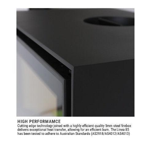 ADF Linea 85 B Freestanding Wood Fireplace