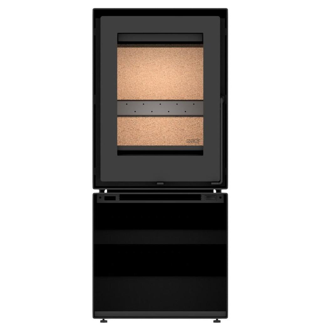 ADF Millenium L37 Freestanding Wood Fireplace With Log Storage