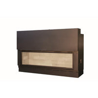 AXIS H1600 XXL Panoramic Single Sided Inbuilt Wood Fireplace With Lift & Swing Door
