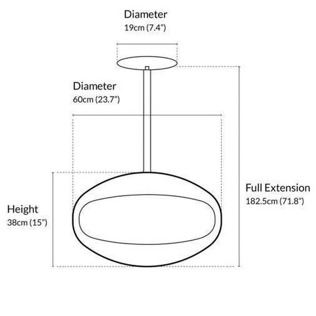 Aeris Hanging Cocoon Ethanol Fireplace - Stainless Steel With Angled Stainless Steel Suspension