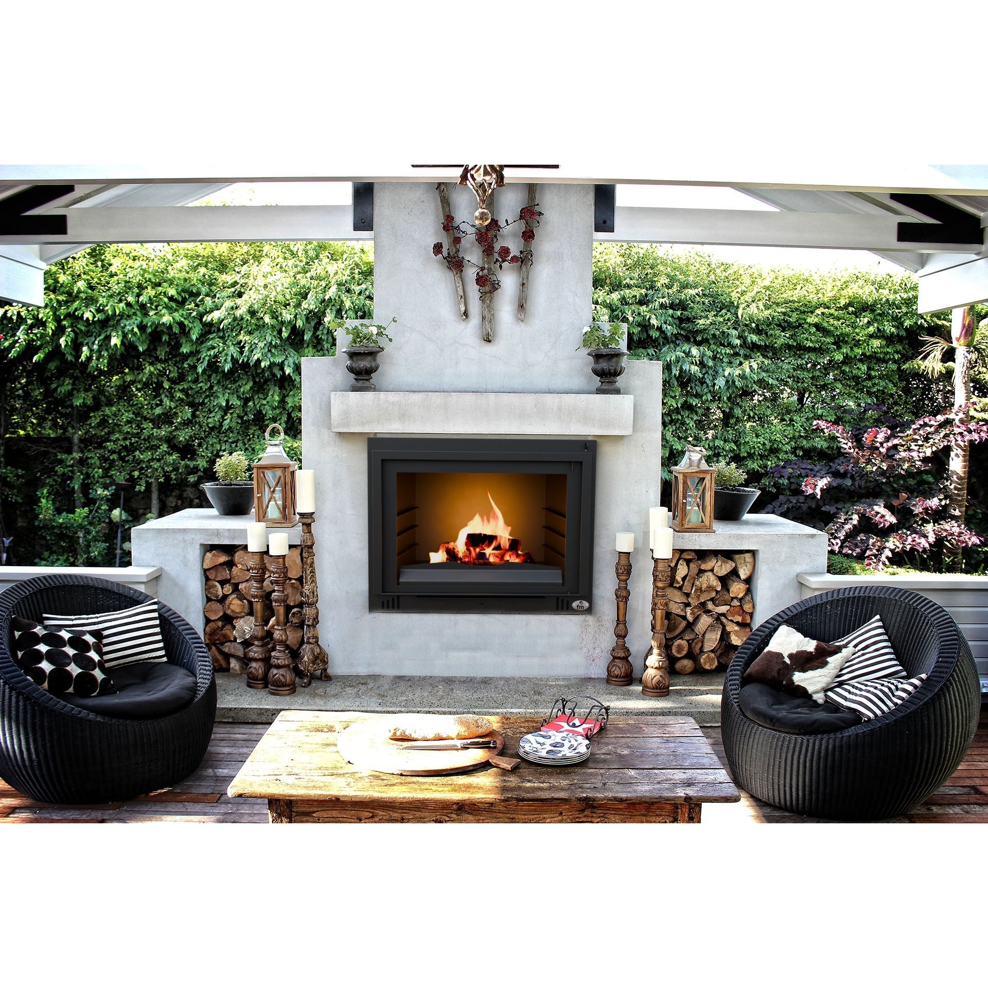 Artis BH 100 Outdoor Open Wood Fireplace