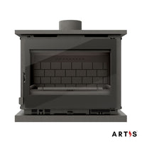 Artis M-173 FK Freestanding or Wall Hung 3 Sided Wood Fireplace