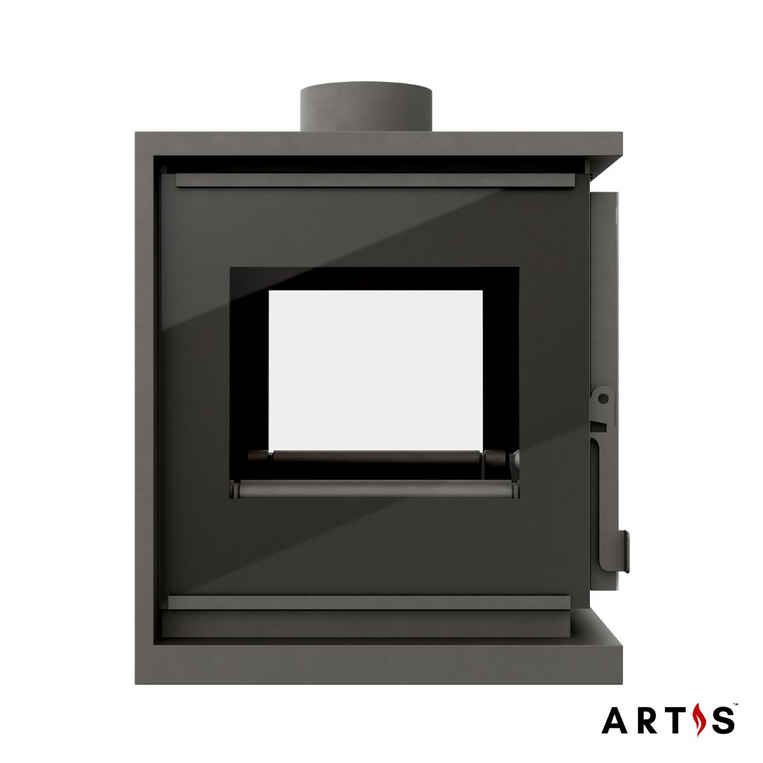 Artis M-173 FK Freestanding or Wall Hung 3 Sided Wood Fireplace