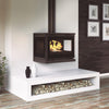 Artis M-173 FK Freestanding or Wall Hung 3 Sided Wood Fireplace
