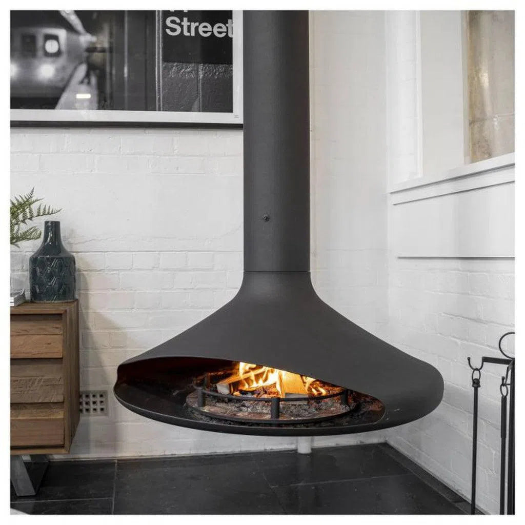 Atomo Suspended Wood Fireplace