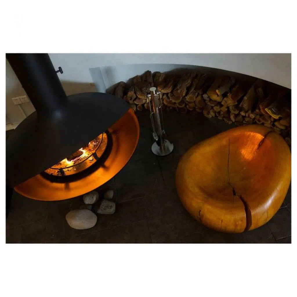 Atomo Suspended Wood Fireplace
