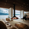 Atomo Suspended Wood Fireplace