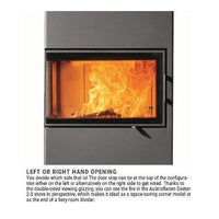 Austroflamm Dexter (Door Hinge Right with Top Extension Box & Adjustable Damper) Wood Fireplace