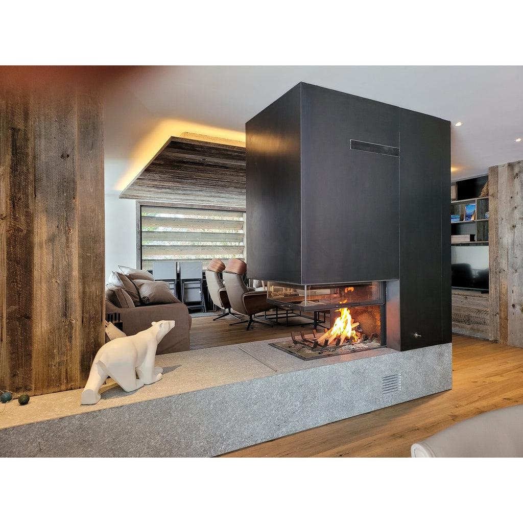 Axis EPI950 Three Sided Inbuilt Wood Fireplace With Lift & Swing Door