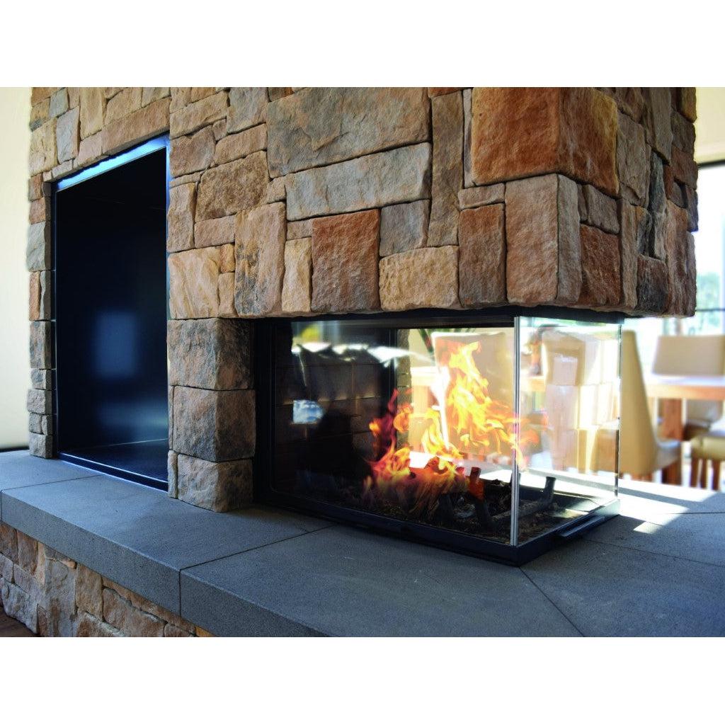 Axis EPI950 Three Sided Inbuilt Wood Fireplace With Lift & Swing Door
