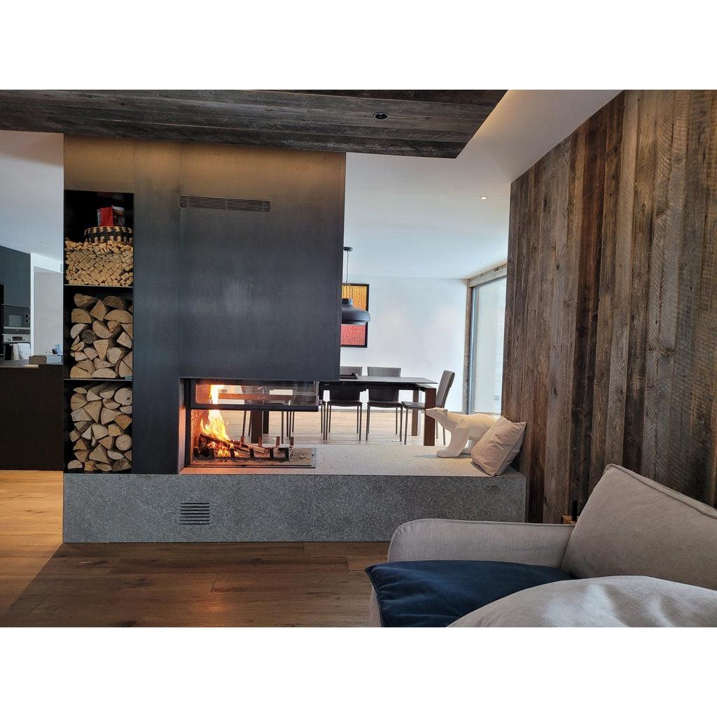 Axis EPI950 Three Sided Inbuilt Wood Fireplace With Lift & Swing Door
