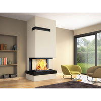 Axis H1200 3V Panoramic Three Sided Inbuilt Wood Fireplace With Lift & Swing Door