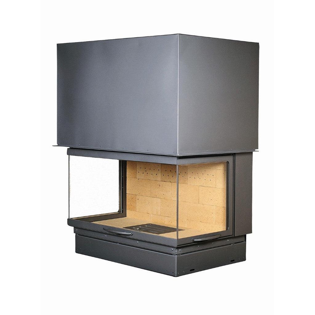 Axis H1200 3V Panoramic Three Sided Inbuilt Wood Fireplace With Lift & Swing Door