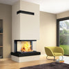 Axis H1200 3V Panoramic Three Sided Inbuilt Wood Fireplace With Lift & Swing Door