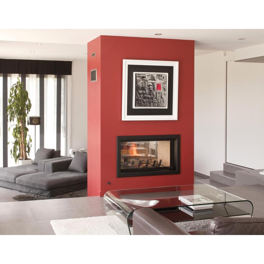 Axis H1200 DS Panoramic Double Sided Inbuilt Wood Fireplace With Lift & Swing Door