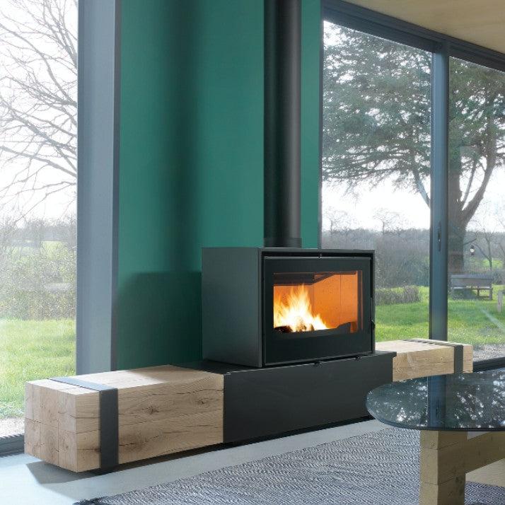 Axis I1000 Panoramic Single Sided Freestanding Wood Fireplace