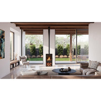 Blaze B400 Wood Fireplace with Wood Stacker