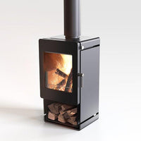 Blaze B400 Wood Fireplace with Wood Stacker
