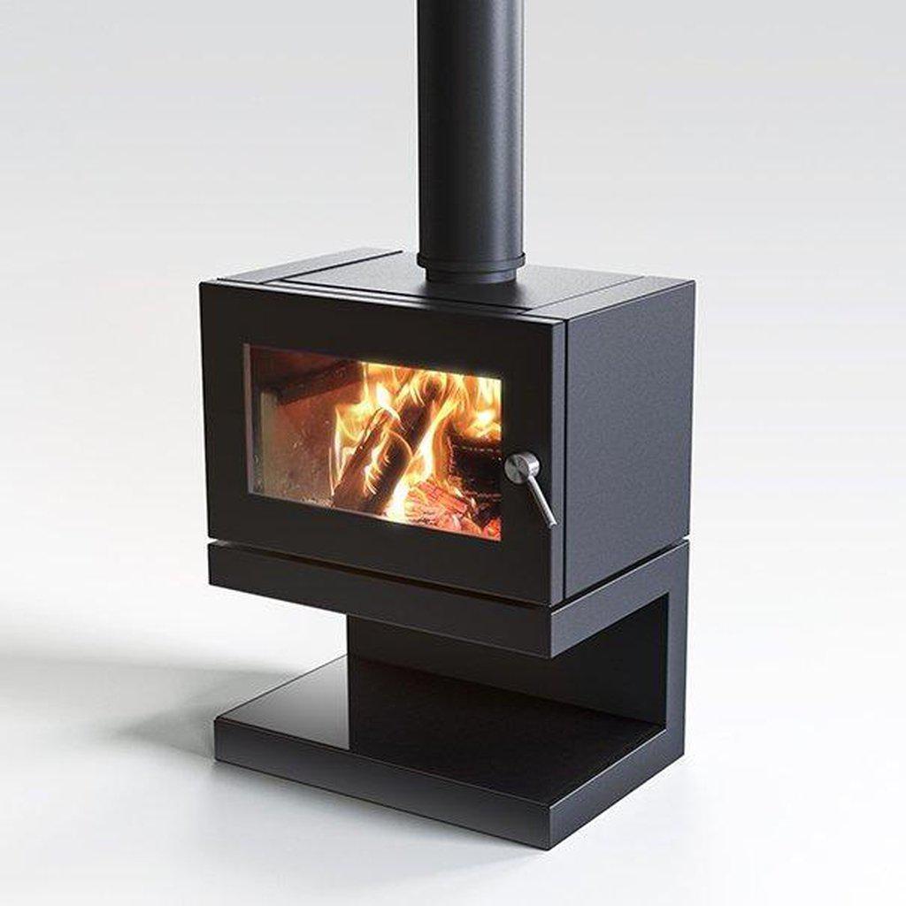 Blaze B600 Wood Fireplace with Base, Remote & Fan