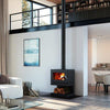 Blaze B600 Wood Fireplace with Base, Remote & Fan