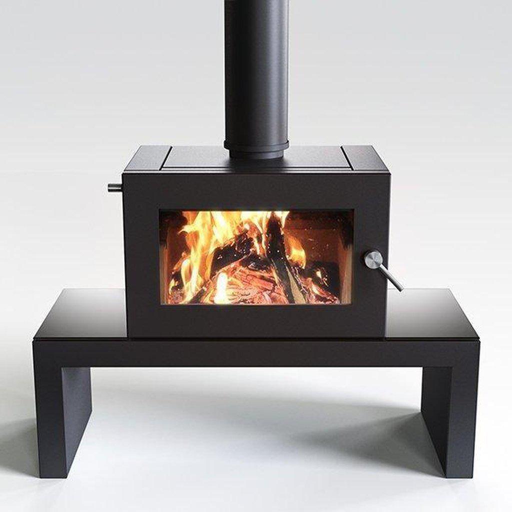 Blaze B605 Wood Fireplace with Coffee Table Remote Control & Fan