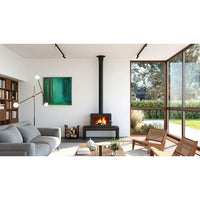 Blaze B905 Wood Fireplace with Coffee Table, Remote Control & Fan