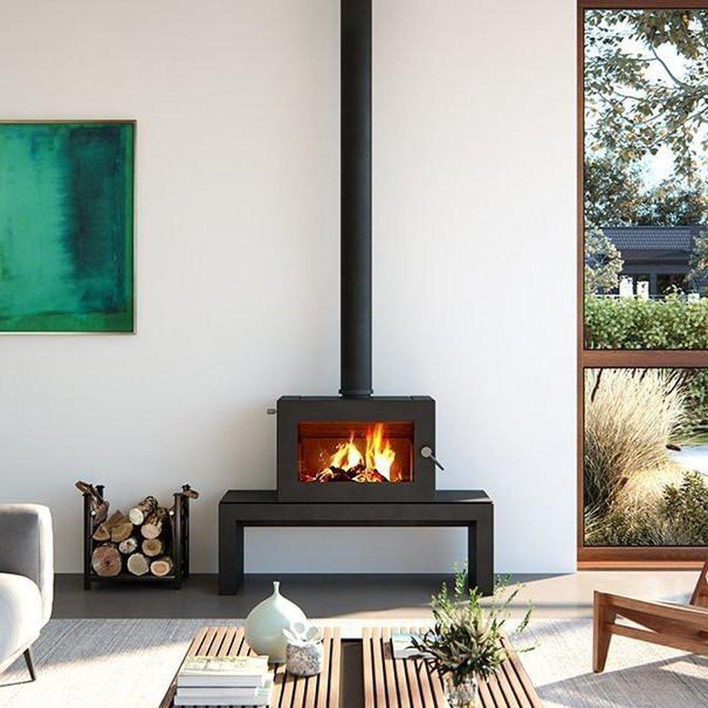 Blaze B905 Wood Fireplace with Coffee Table, Remote Control & Fan