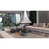 Bordelet EVA 992 Central Hanging Wood Fireplace - Intense Black