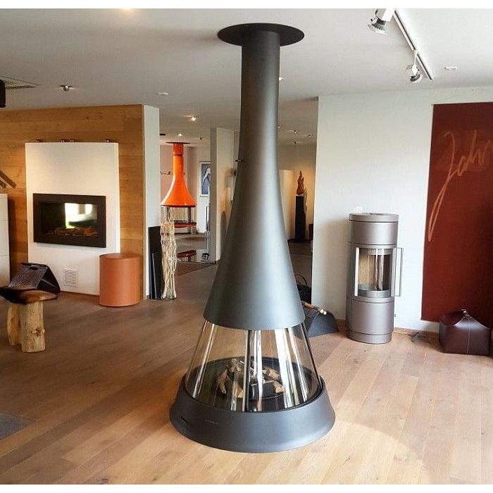 Bordelet LINEA 914 Central Wood Fireplace - Intense Black